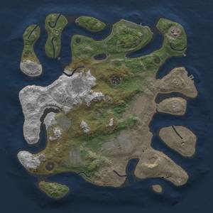 Thumbnail Rust Map: Procedural Map, Size: 3500, Seed: 105161796, 14 Monuments