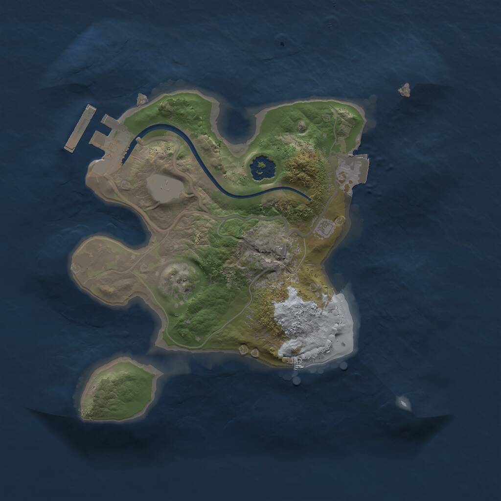 Rust Map: Procedural Map, Size: 2000, Seed: 85218670, 2 Monuments