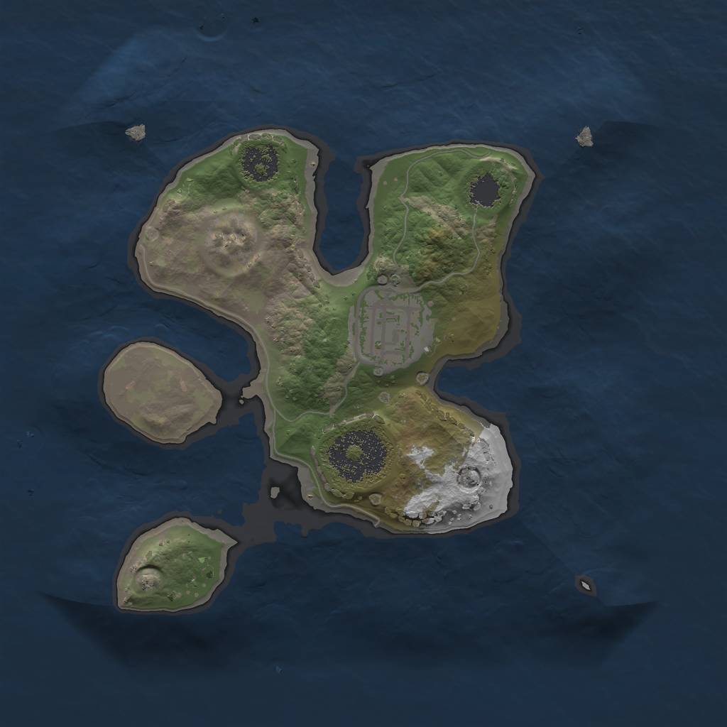 Rust Map: Procedural Map, Size: 2000, Seed: 85218670, 3 Monuments