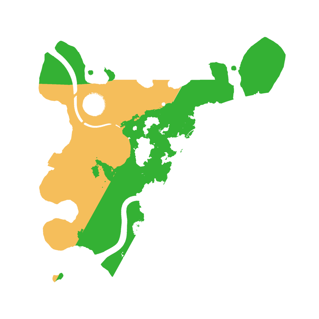 Biome Rust Map: Procedural Map, Size: 2500, Seed: 14500