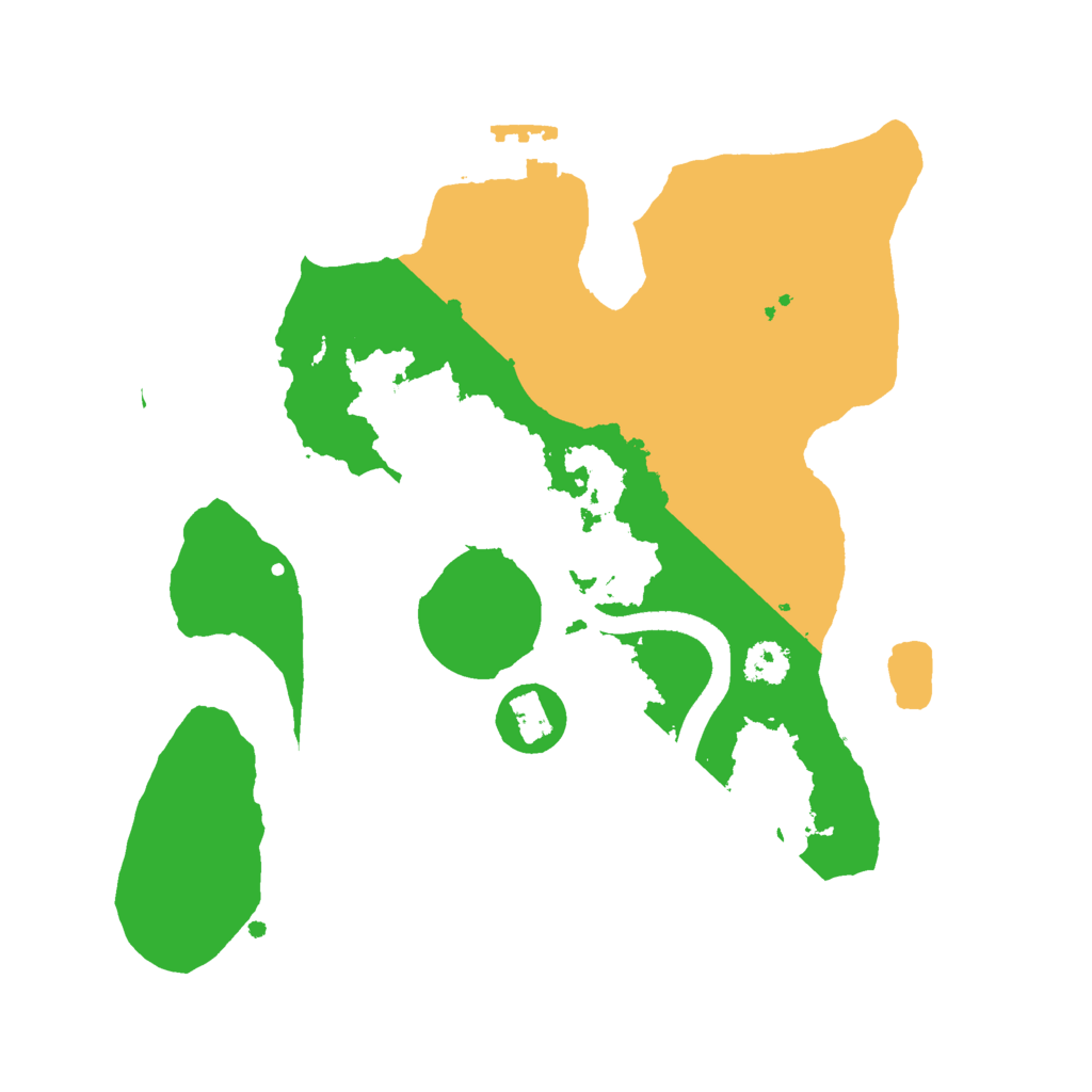 Biome Rust Map: Procedural Map, Size: 2500, Seed: 100500