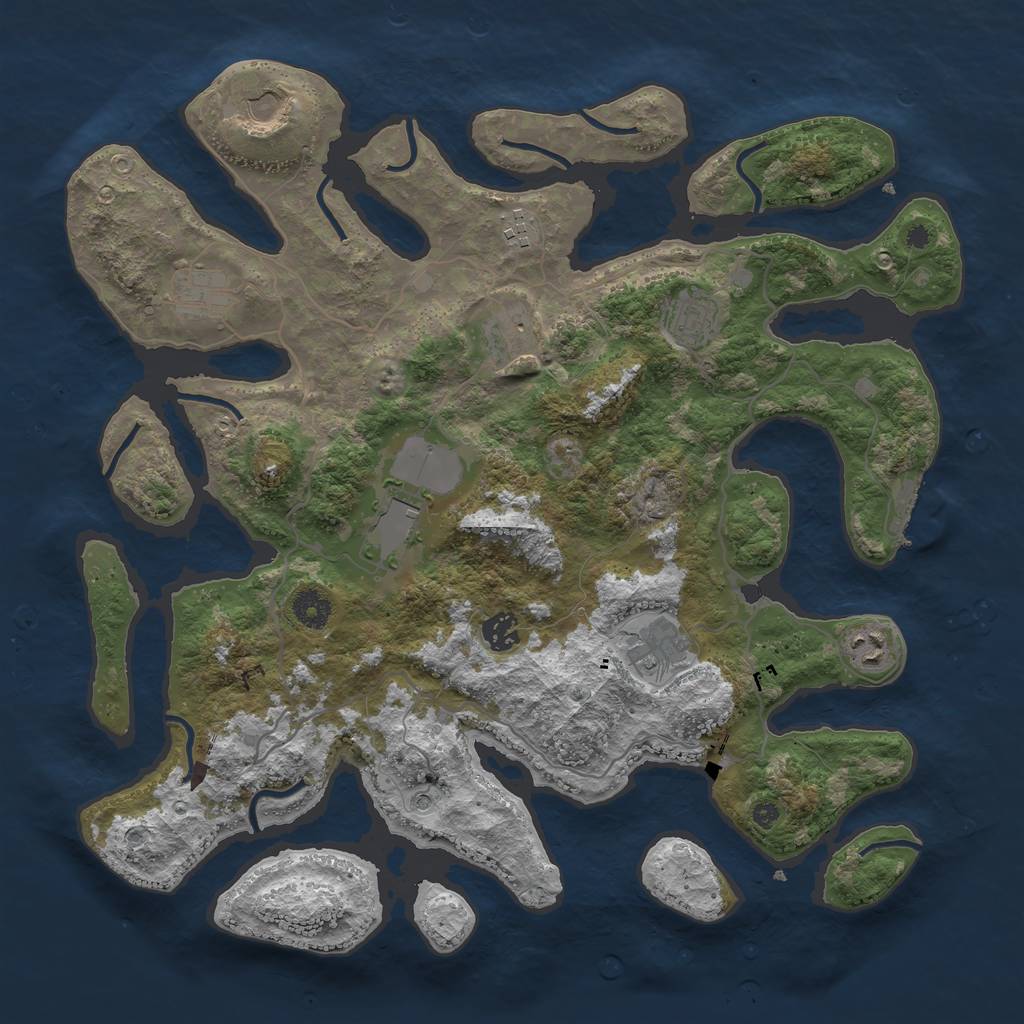 Rust Map: Procedural Map, Size: 4000, Seed: 1769957064, 13 Monuments