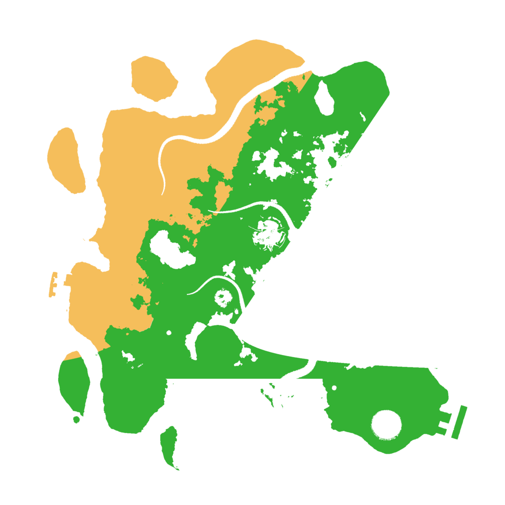 Biome Rust Map: Procedural Map, Size: 3000, Seed: 4322355