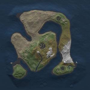 Thumbnail Rust Map: Procedural Map, Size: 2200, Seed: 4, 3 Monuments