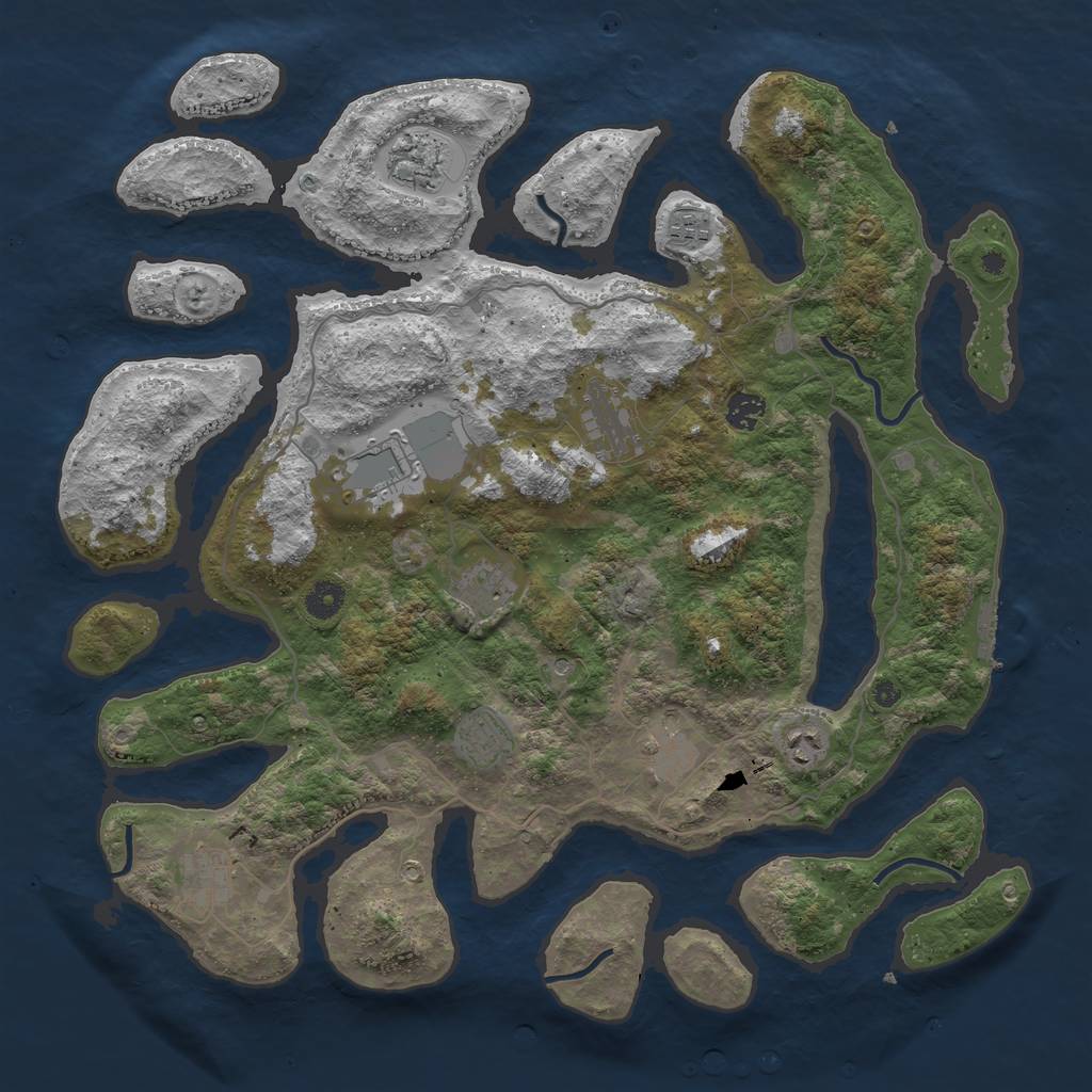 Rust Map: Procedural Map, Size: 4250, Seed: 5342896, 14 Monuments