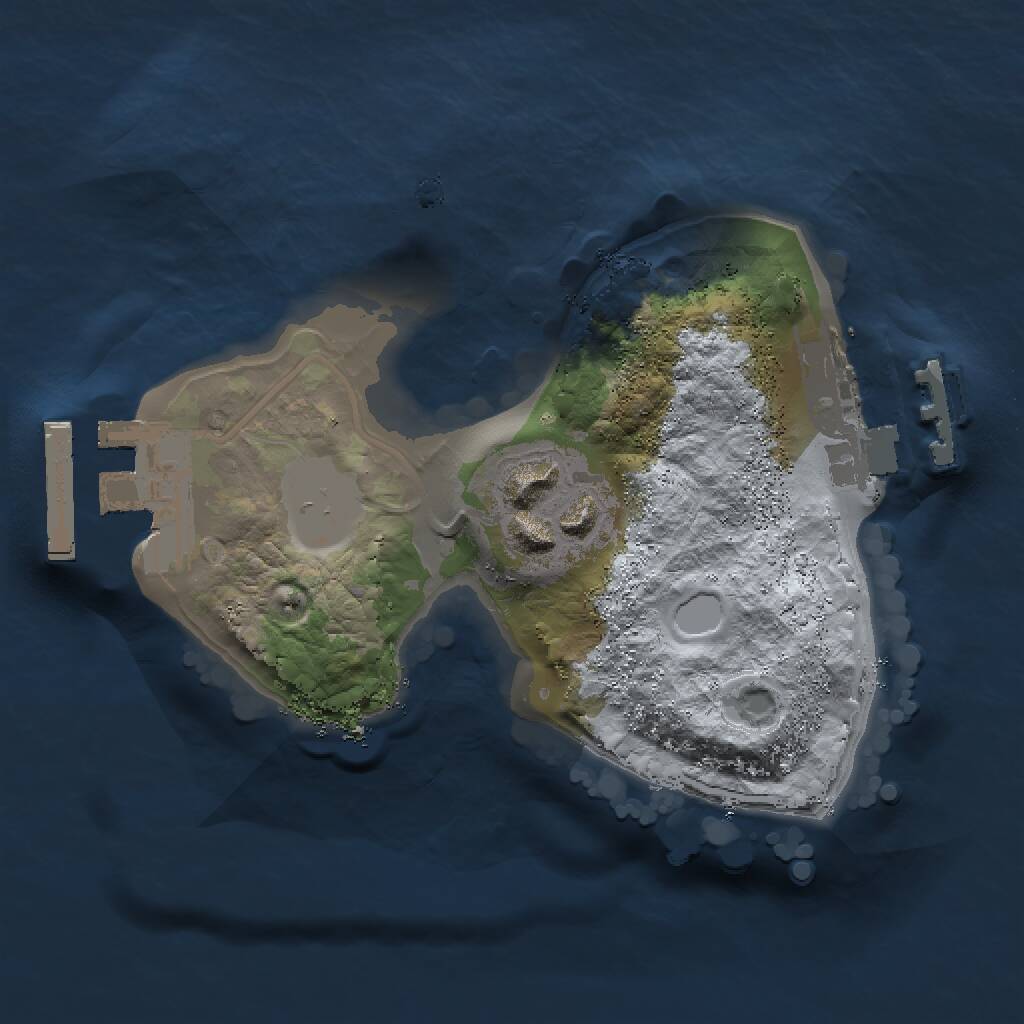 Rust Map: Procedural Map, Size: 1500, Seed: 10237, 4 Monuments