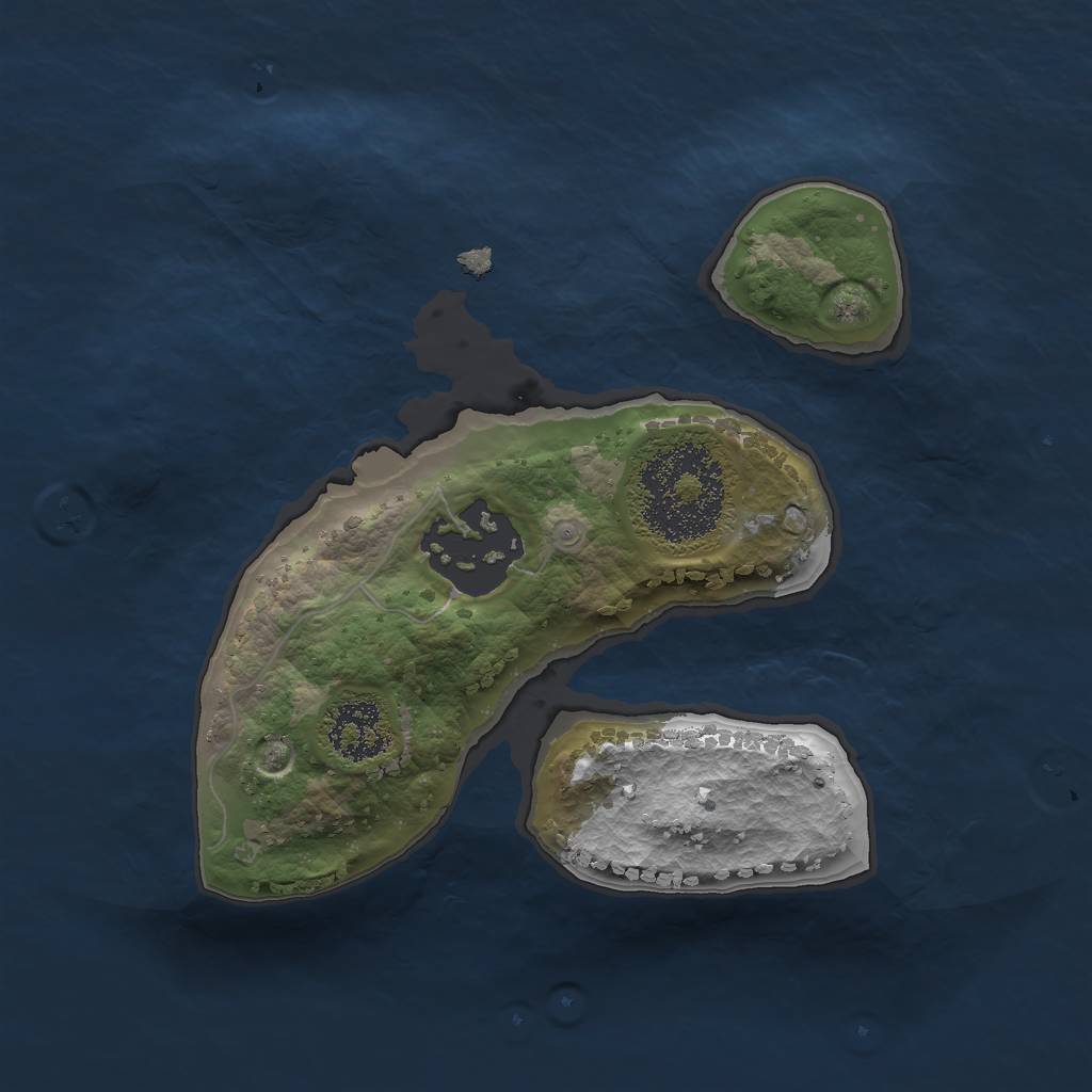 Rust Map: Procedural Map, Size: 1750, Seed: 12965542, 3 Monuments