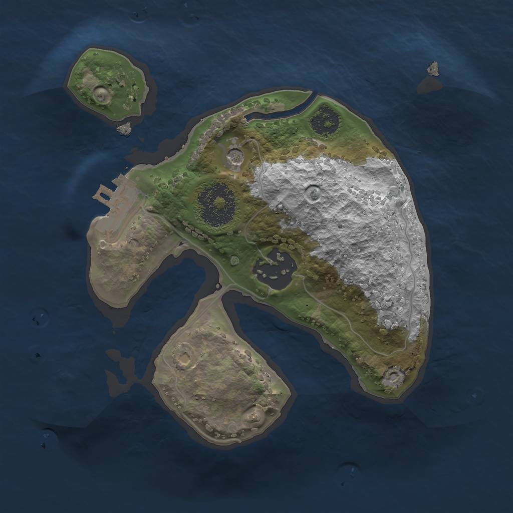 Rust Map: Procedural Map, Size: 1900, Seed: 1111, 5 Monuments