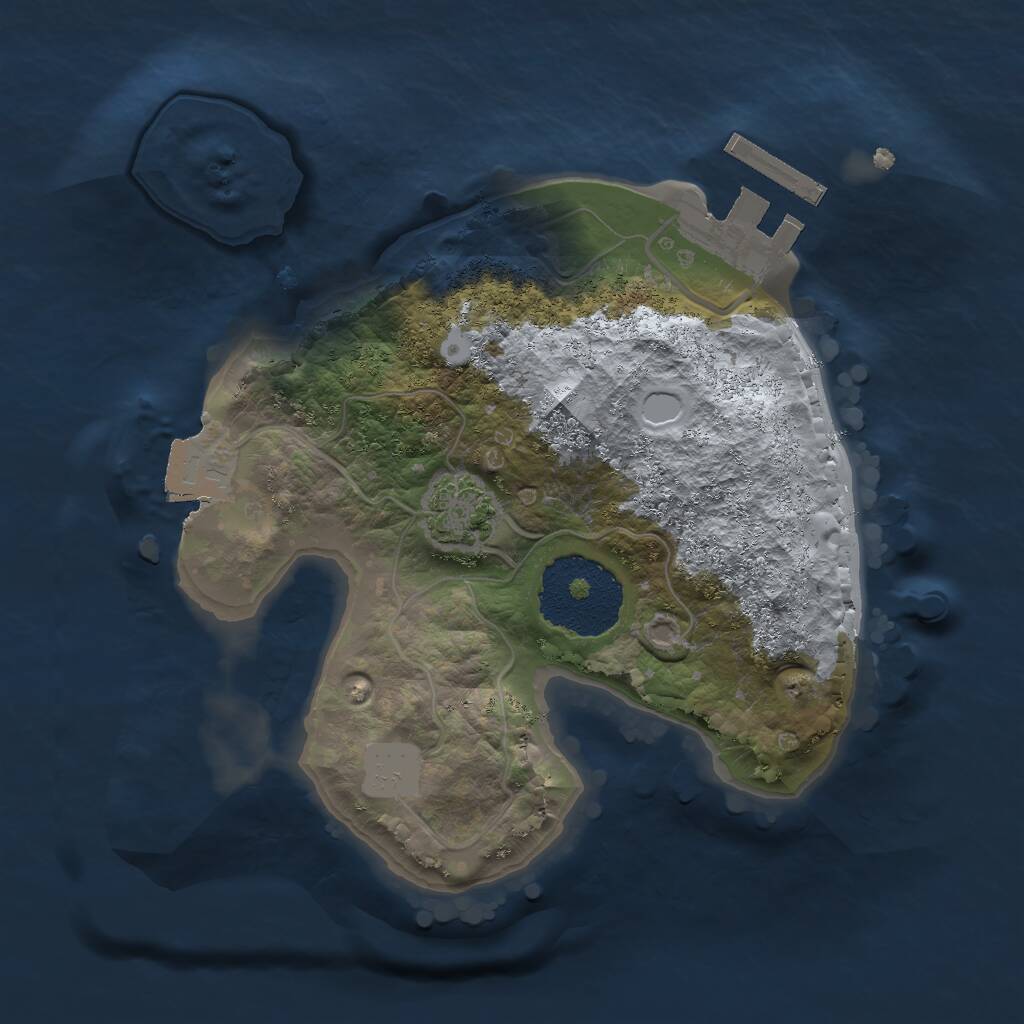 Rust Map: Procedural Map, Size: 1900, Seed: 1111, 3 Monuments