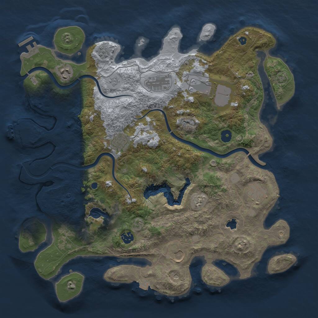 Rust Map: Procedural Map, Size: 4000, Seed: 1922153, 14 Monuments