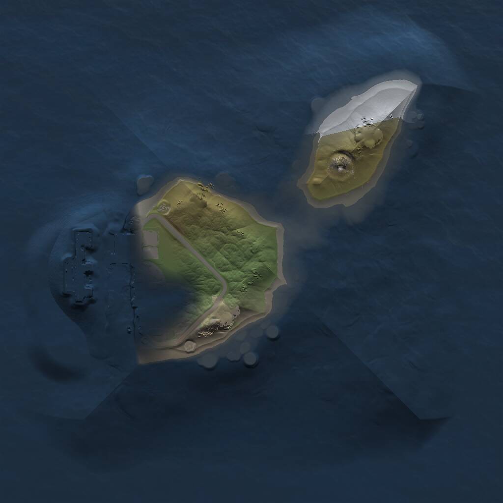 Rust Map: Procedural Map, Size: 1111, Seed: 1, 2 Monuments