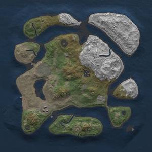 Thumbnail Rust Map: Procedural Map, Size: 3000, Seed: 1845149419, 8 Monuments