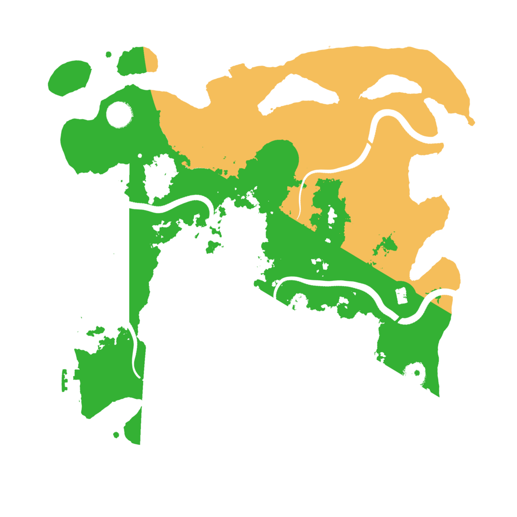 Biome Rust Map: Procedural Map, Size: 3500, Seed: 54258