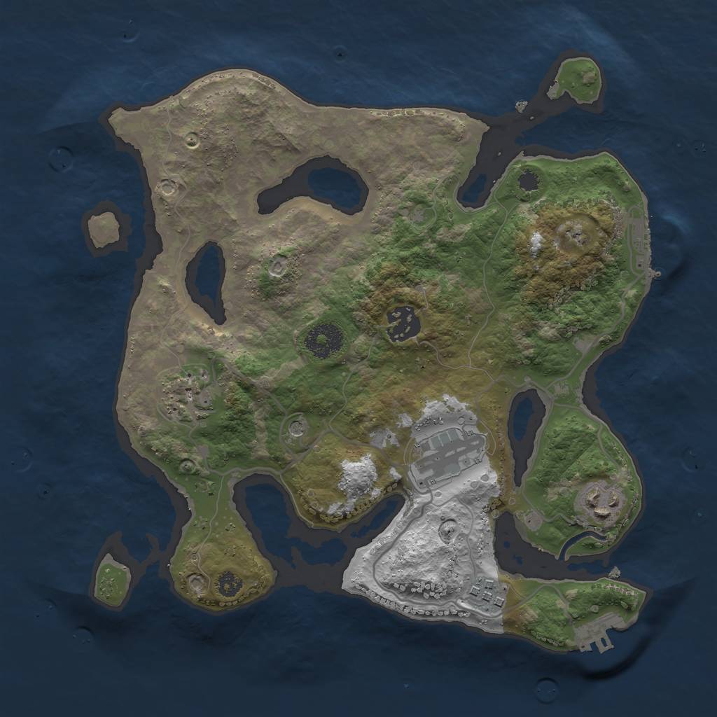 Rust Map: Procedural Map, Size: 3000, Seed: 961126678, 10 Monuments