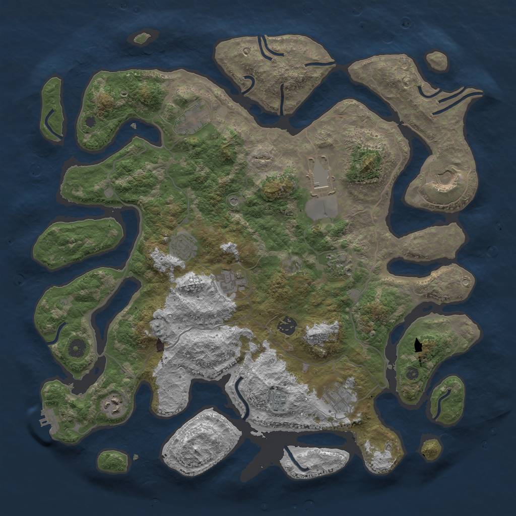 Rust Map: Procedural Map, Size: 4250, Seed: 31083, 14 Monuments