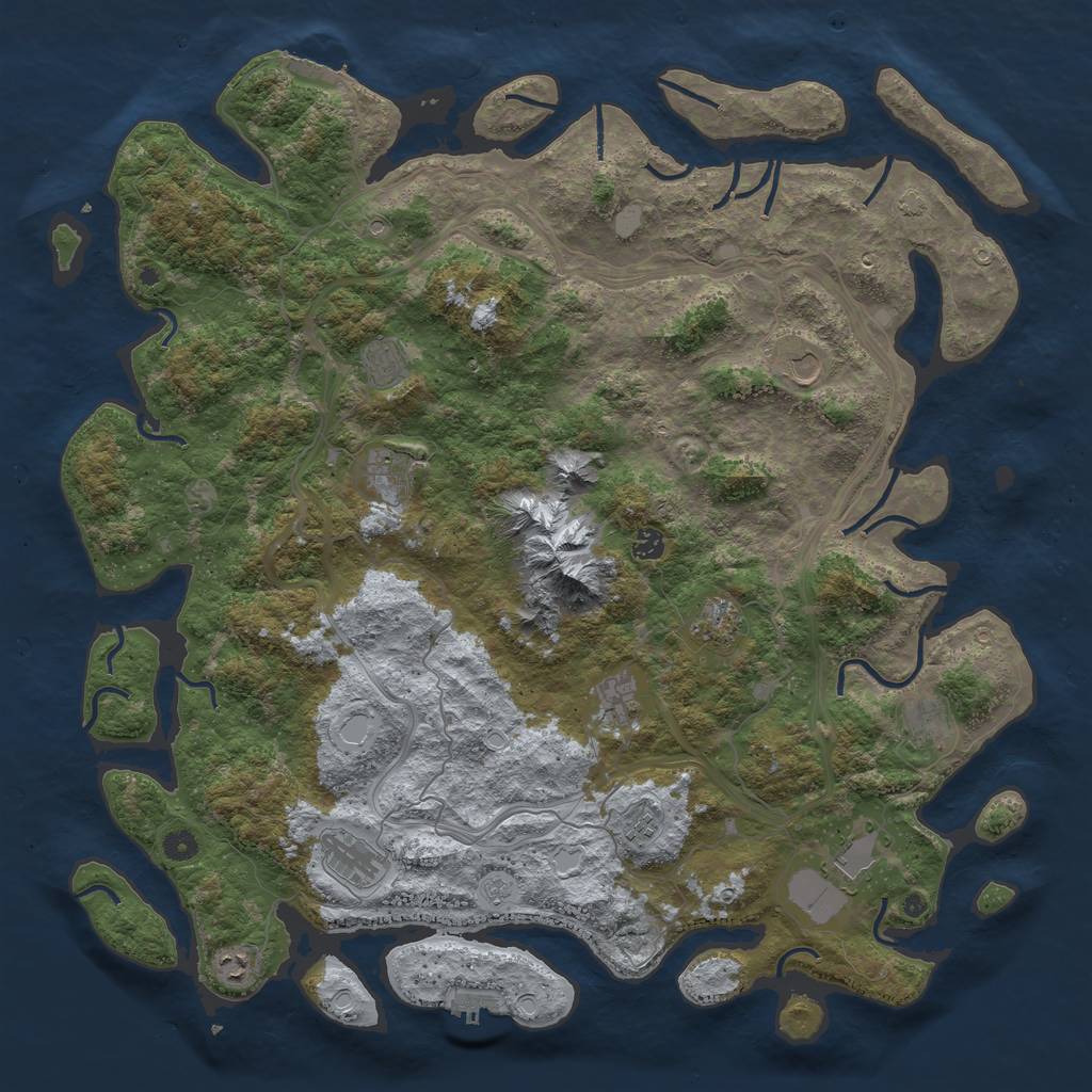 Rust Map: Procedural Map, Size: 5000, Seed: 31094, 19 Monuments