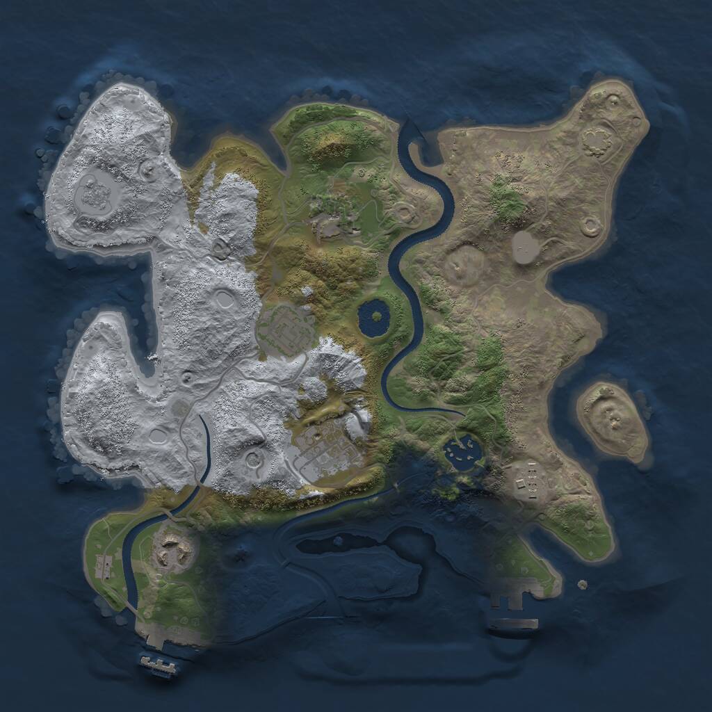 Rust Map: Procedural Map, Size: 3000, Seed: 179484, 12 Monuments