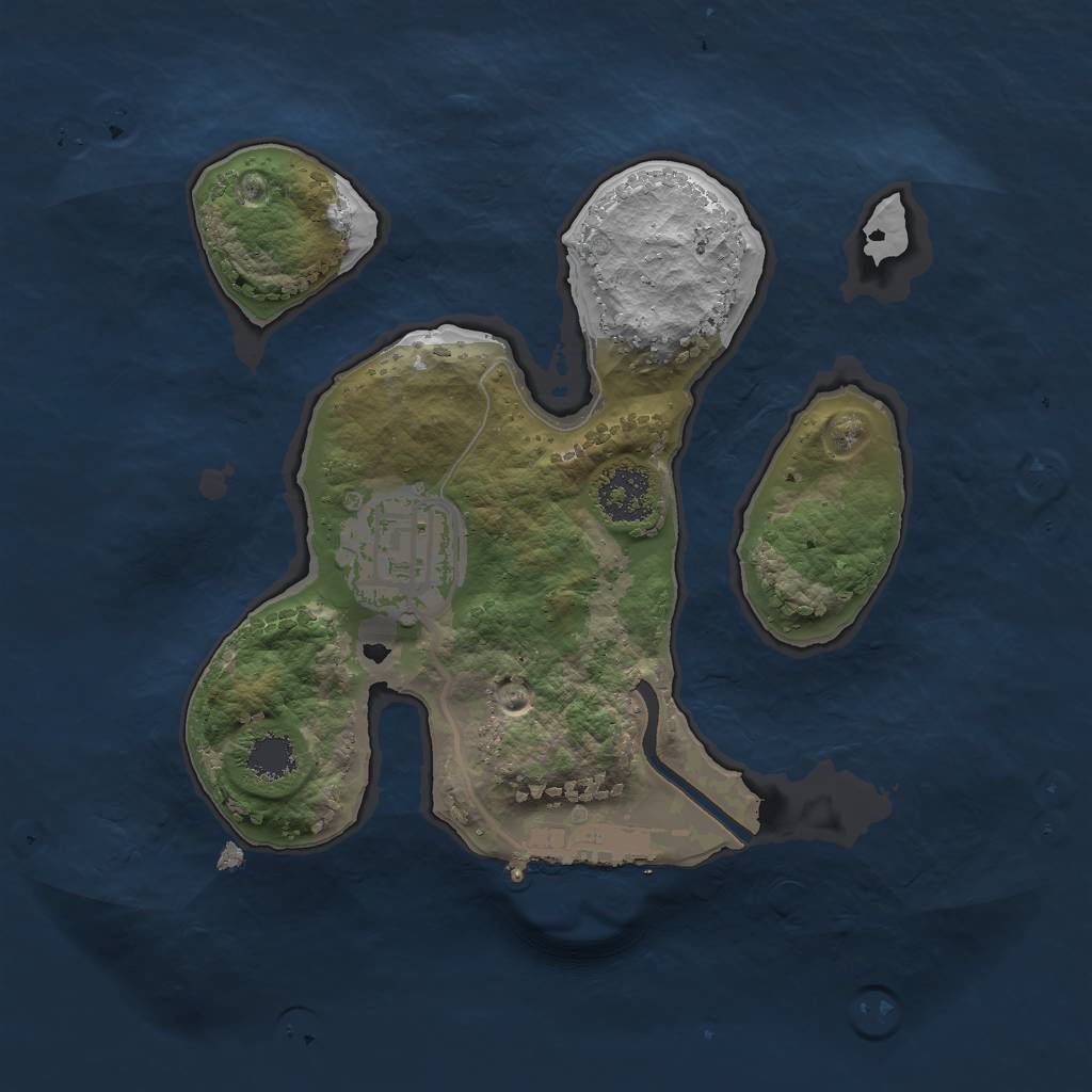 Rust Map: Procedural Map, Size: 1989, Seed: 19017, 4 Monuments