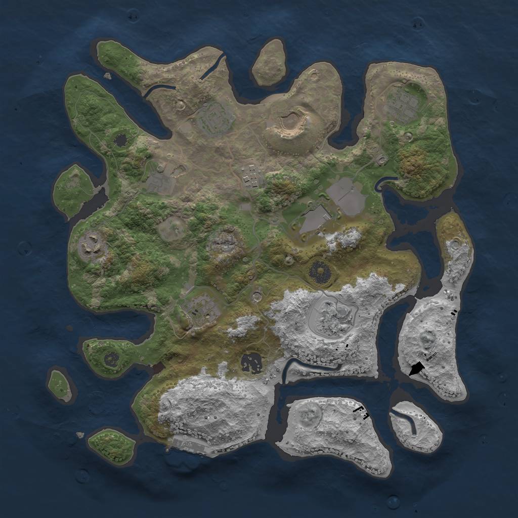 Rust Map: Procedural Map, Size: 3500, Seed: 20210721, 14 Monuments
