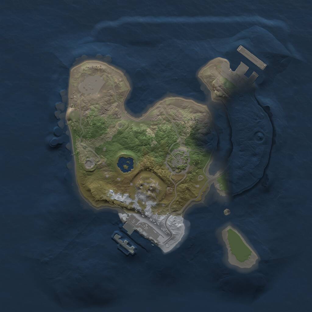 Rust Map: Procedural Map, Size: 1900, Seed: 56327, 4 Monuments