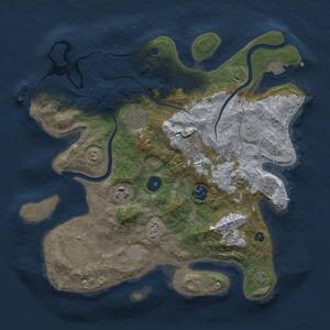 Thumbnail Rust Map: Procedural Map, Size: 3333, Seed: 1337, 11 Monuments