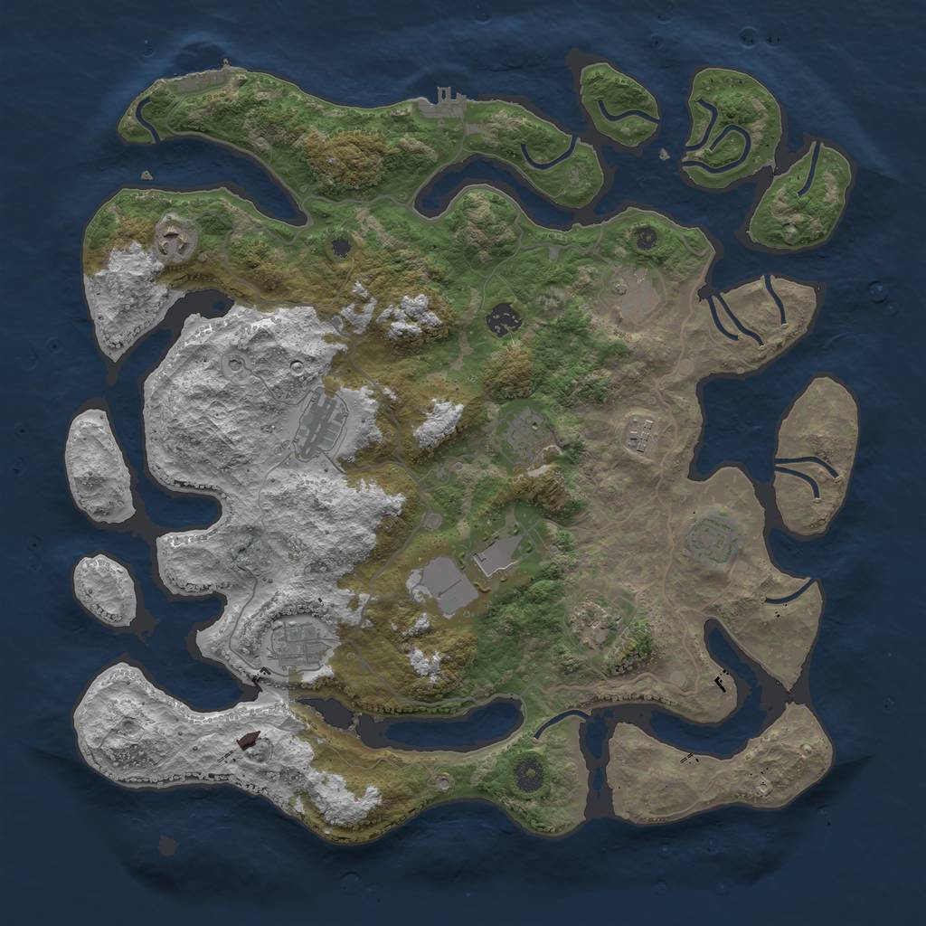 Rust Map: Procedural Map, Size: 4250, Seed: 934898, 15 Monuments