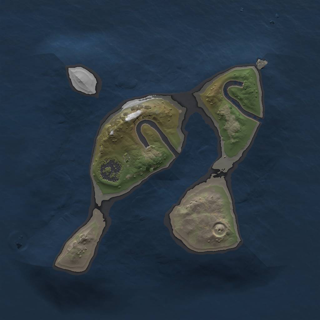 Rust Map: Procedural Map, Size: 1500, Seed: 2345, 2 Monuments