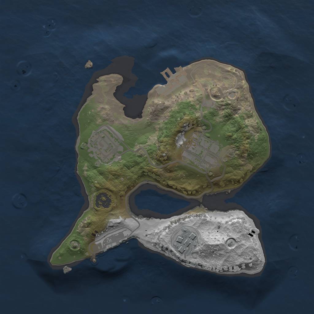 Rust Map: Procedural Map, Size: 2000, Seed: 50883457, 7 Monuments