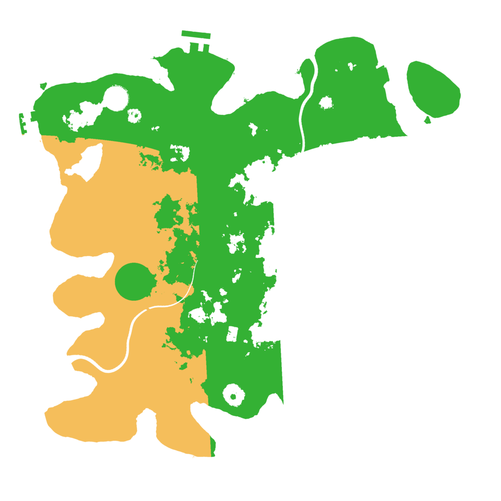 Biome Rust Map: Procedural Map, Size: 3500, Seed: 386410