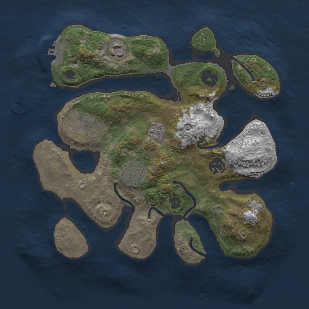 Rust Map: Procedural Map, Size: 2800, Seed: 147, 8 Monuments