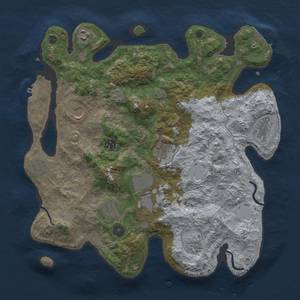 Thumbnail Rust Map: Procedural Map, Size: 3800, Seed: 3300, 18 Monuments