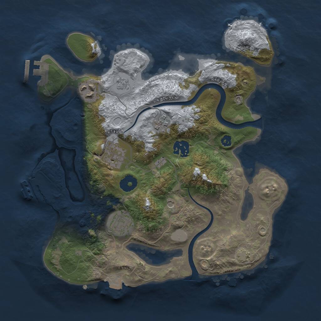 Rust Map: Procedural Map, Size: 2900, Seed: 1953526936, 11 Monuments