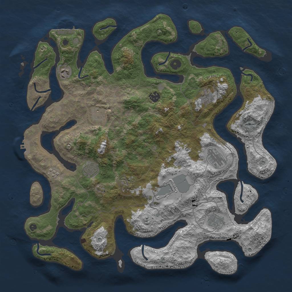 Rust Map: Procedural Map, Size: 4250, Seed: 482339, 15 Monuments