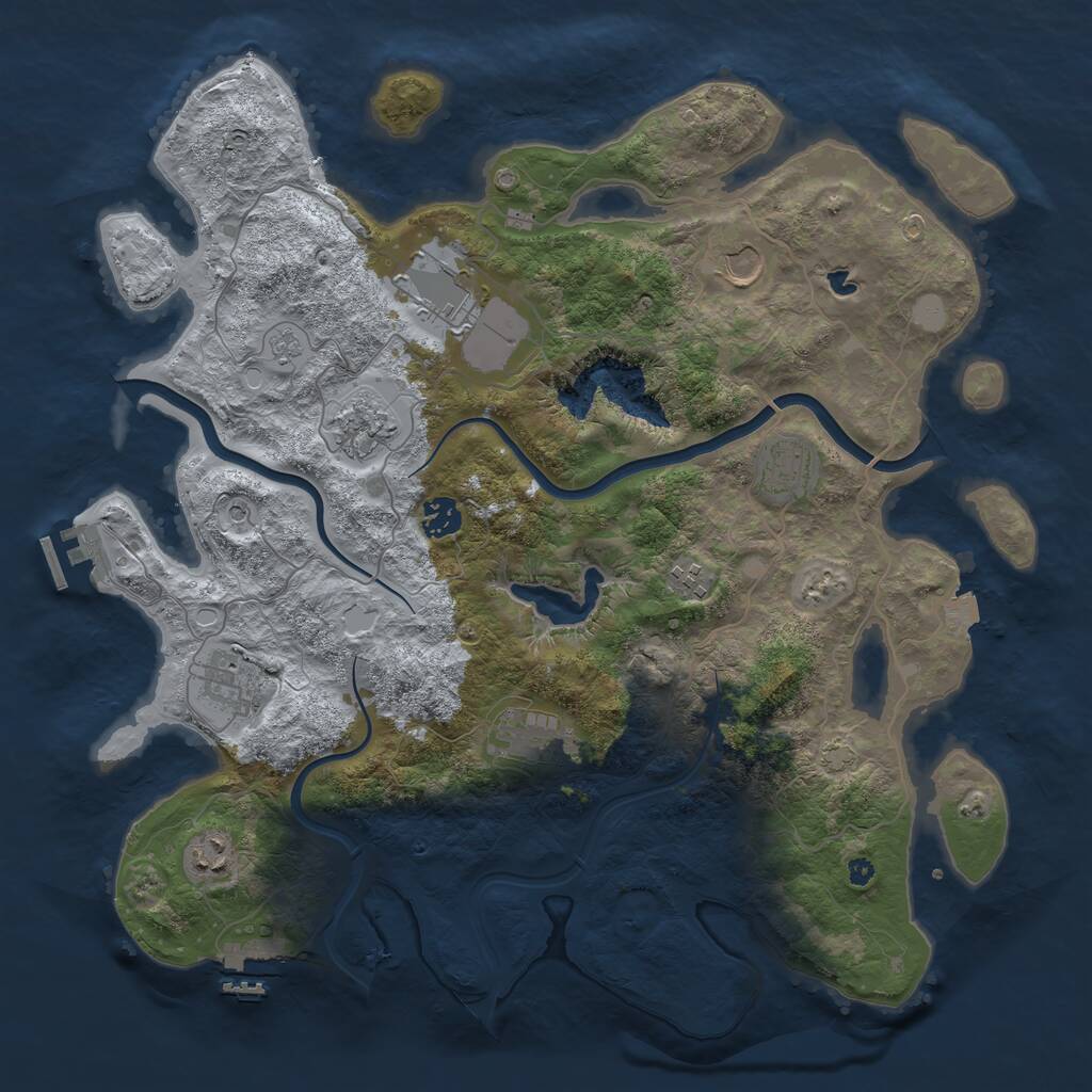 Rust Map: Procedural Map, Size: 4000, Seed: 4044, 15 Monuments