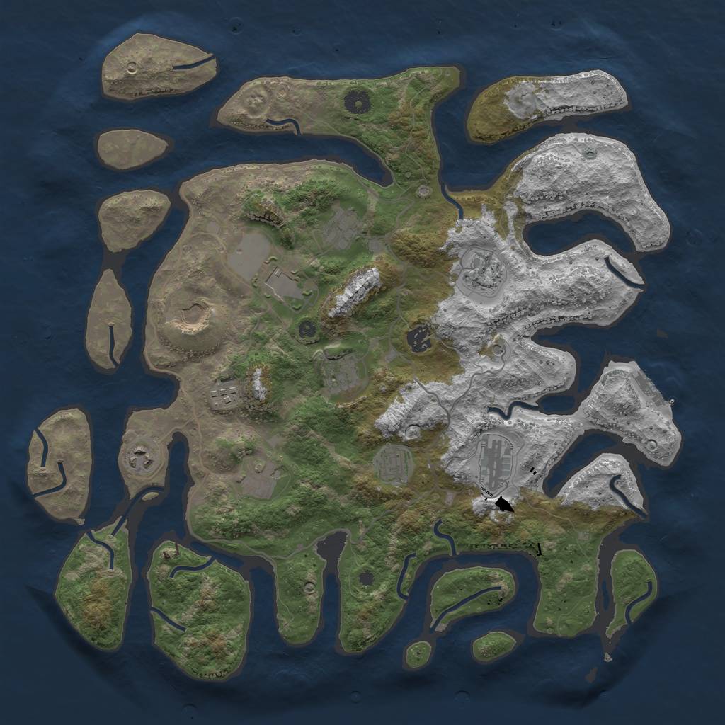 Rust Map: Procedural Map, Size: 4250, Seed: 98150, 15 Monuments