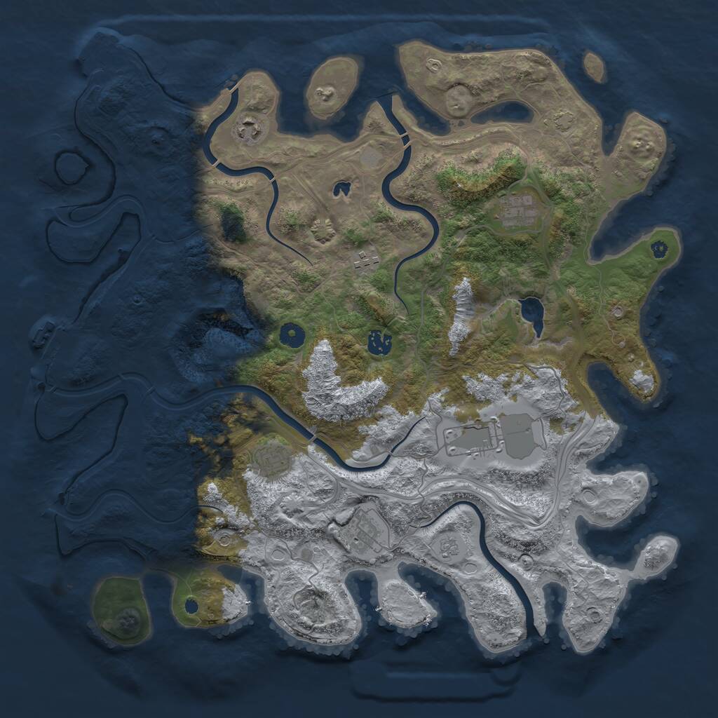 Rust Map: Procedural Map, Size: 4250, Seed: 785919, 13 Monuments
