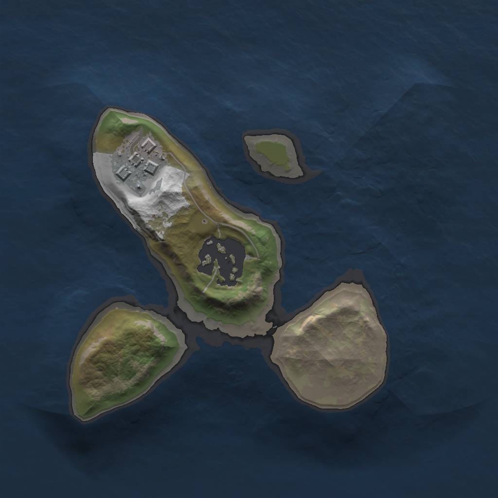 Rust Map: Barren, Size: 1500, Seed: 1234567, 4 Monuments