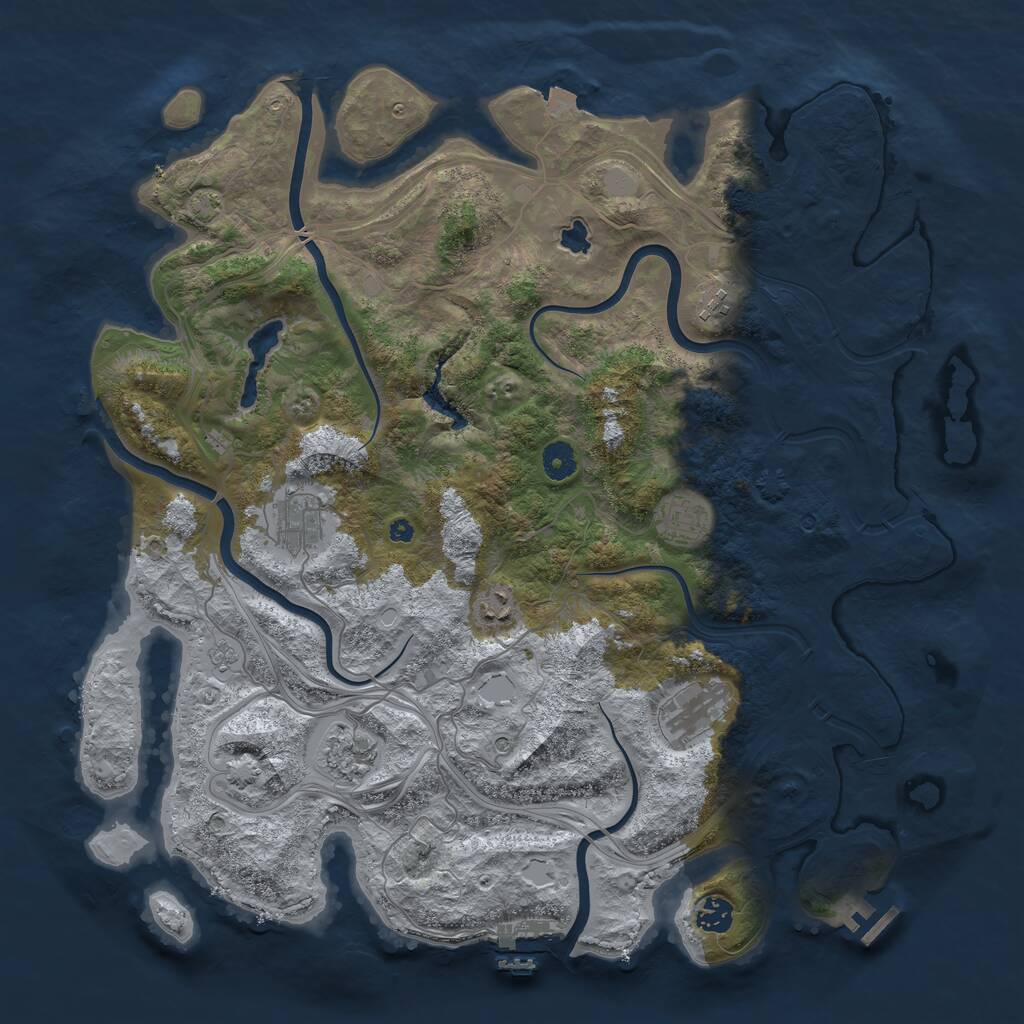 Rust Map: Procedural Map, Size: 4250, Seed: 641706594, 13 Monuments