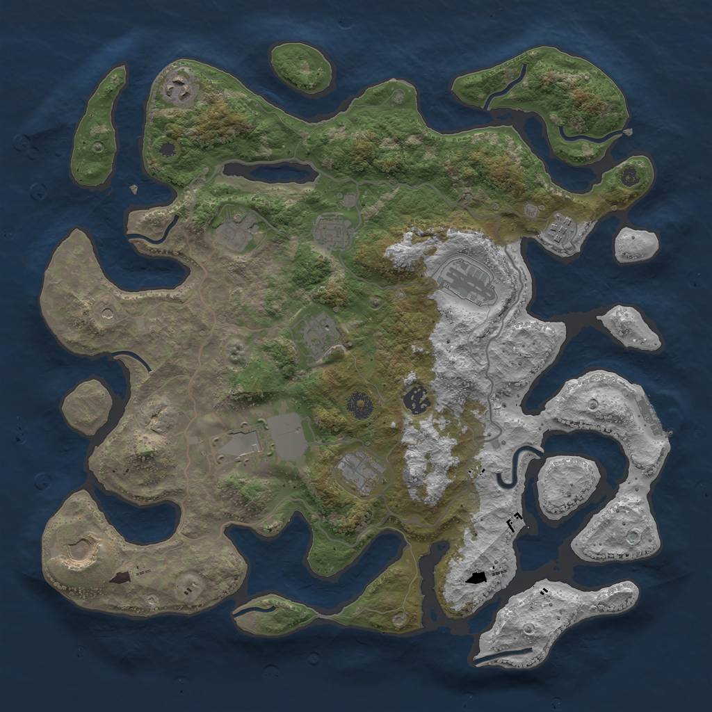 Rust Map: Procedural Map, Size: 4000, Seed: 20210722, 14 Monuments