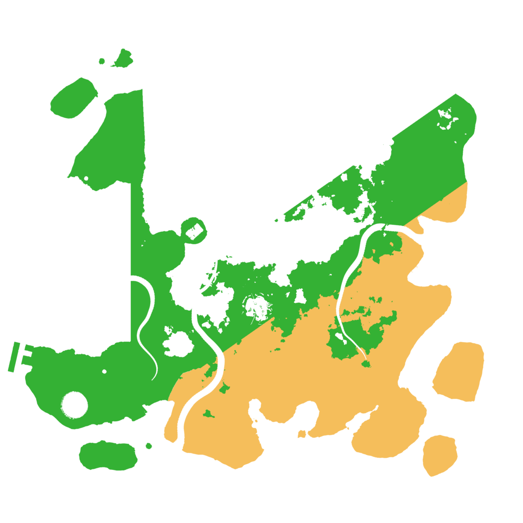 Biome Rust Map: Procedural Map, Size: 3500, Seed: 197