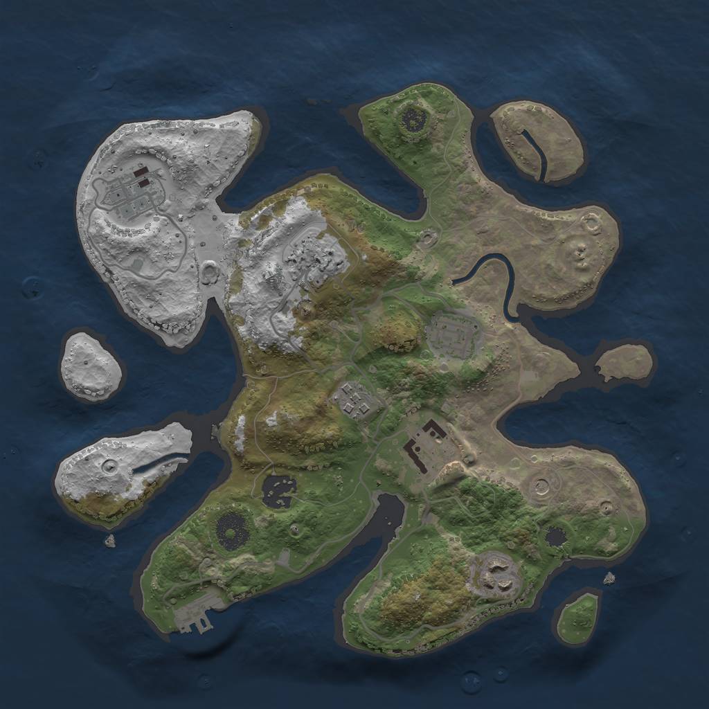 Rust Map: Procedural Map, Size: 3000, Seed: 1314, 11 Monuments