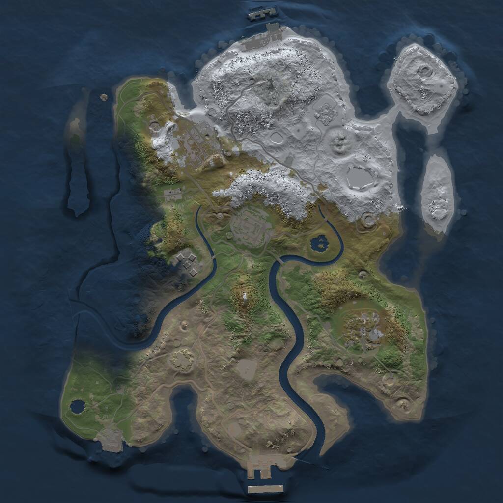 Rust Map: Procedural Map, Size: 2850, Seed: 92, 10 Monuments