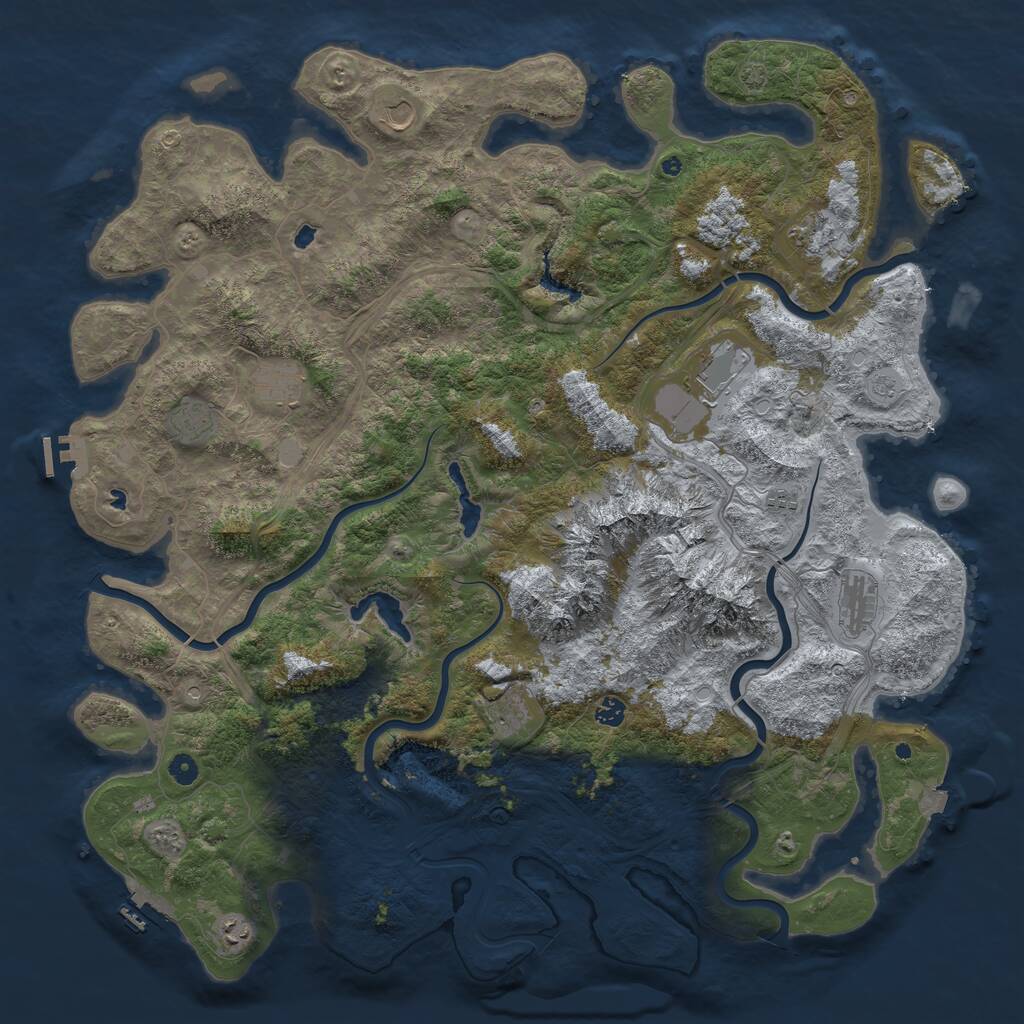 Rust Map: Procedural Map, Size: 5200, Seed: 66642069, 16 Monuments