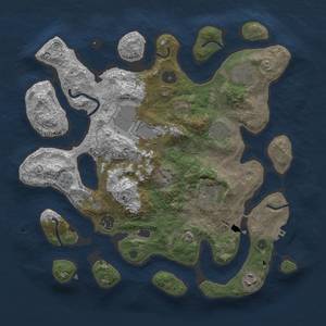 Thumbnail Rust Map: Procedural Map, Size: 3500, Seed: 262466, 11 Monuments