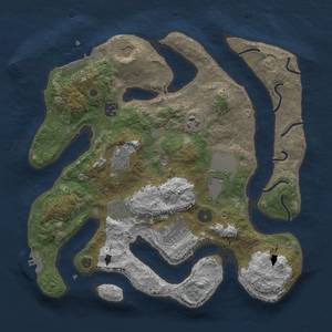 Thumbnail Rust Map: Procedural Map, Size: 3500, Seed: 62975286, 13 Monuments