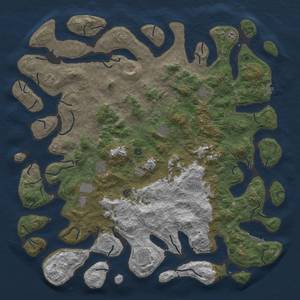 Thumbnail Rust Map: Procedural Map, Size: 6000, Seed: 1031, 16 Monuments