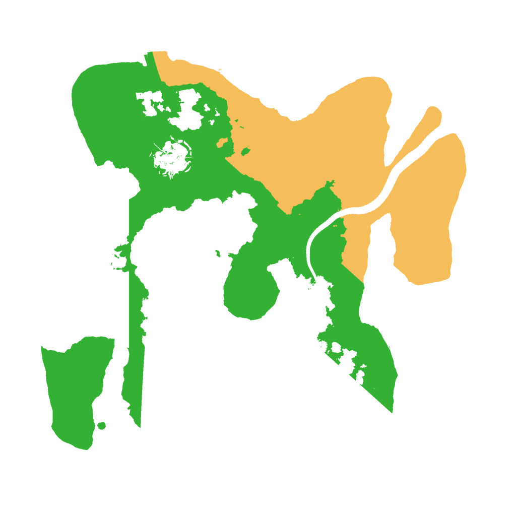 Biome Rust Map: Procedural Map, Size: 2600, Seed: 4675577