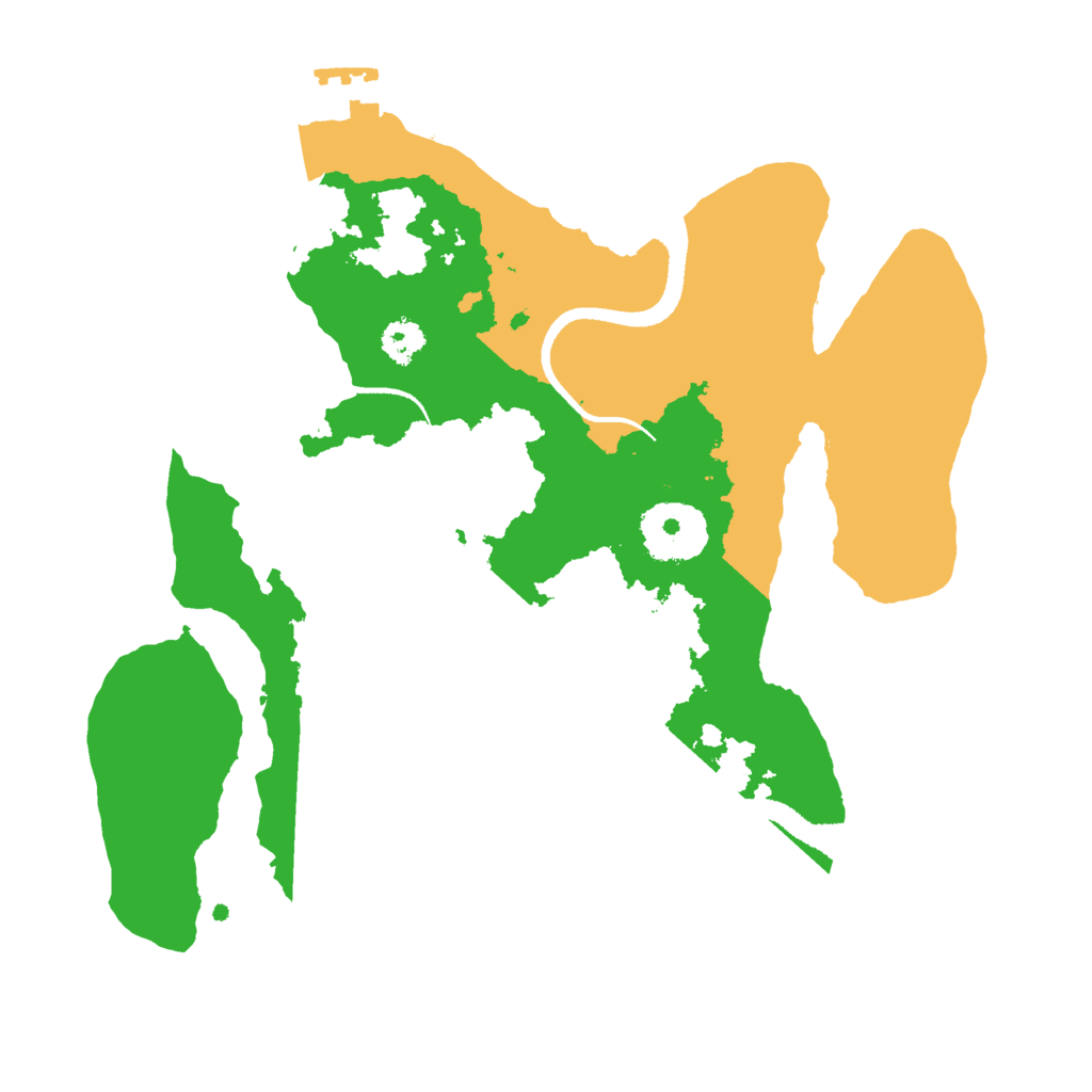 Biome Rust Map: Procedural Map, Size: 2600, Seed: 4675577