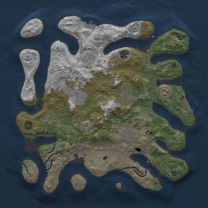 Thumbnail Rust Map: Procedural Map, Size: 3750, Seed: 1988282877, 14 Monuments