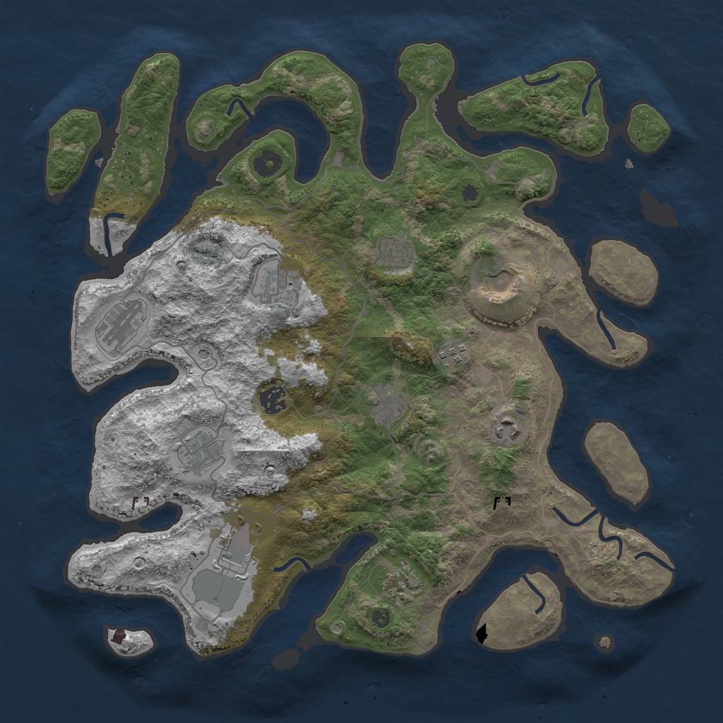 Rust Map: Procedural Map, Size: 4000, Seed: 1589138912, 14 Monuments